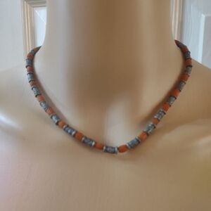 Singed AE women's beaded necklace